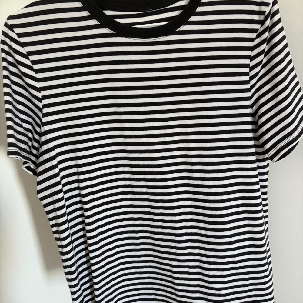 lululemon Love Black & White Striped Short Sleeve T-Shirt